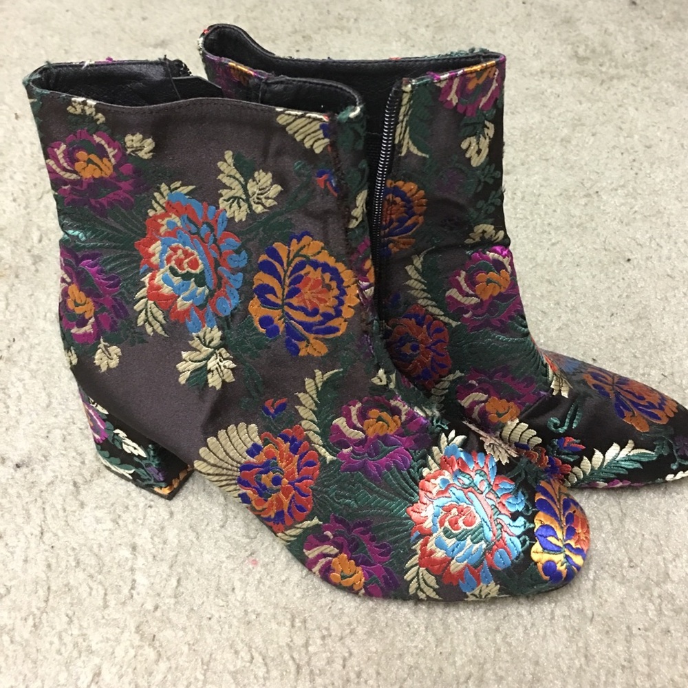 ASOS embroidered booties